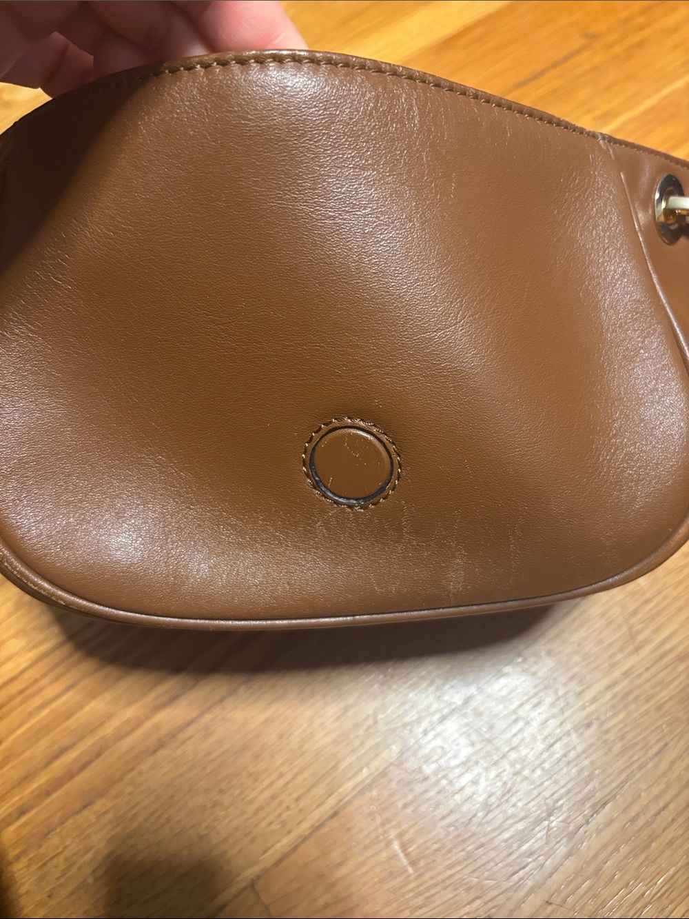 Uterque Brown Leather Braided-Handle Crossbody Bag - Picture 8 of 11